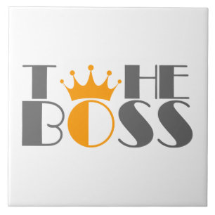 The Boss crown Adult Apron Tile