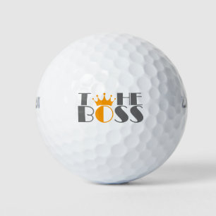 The Boss crown Cufflinks Golf Balls
