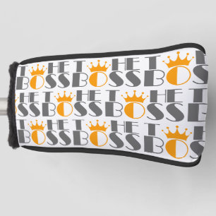The Boss crown Cufflinks Golf Head Cover