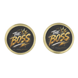 The Boss Crown – Gold Luxury Power Cufflinks 🔥