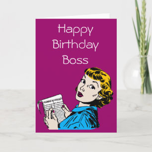 The Boss Customisable Birthday Card