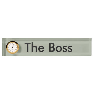 The Boss desk name panel Nameplate