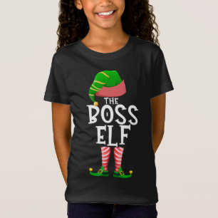 The Boss Elf Matching Family Group Christmas Party T-Shirt