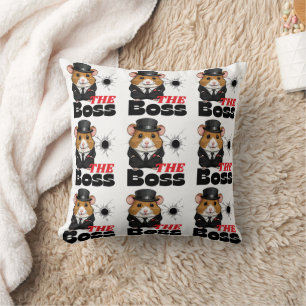 The Boss Hamster Kawaii Print  Cushion