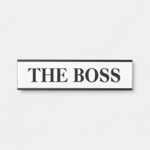 The Boss Hanging Door Sign Name Plate