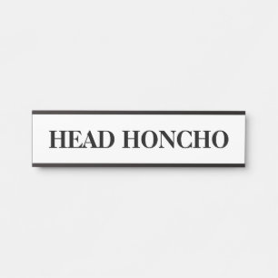 The Boss Head Honcho Hanging Door Sign Name Plate