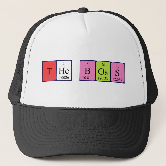 The Boss periodic table hat (Front)