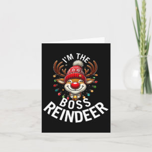 The Boss Reindeer Family Matching Group Christmas Card