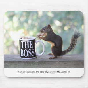 "The Boss" Squirrel Mouse Mat
