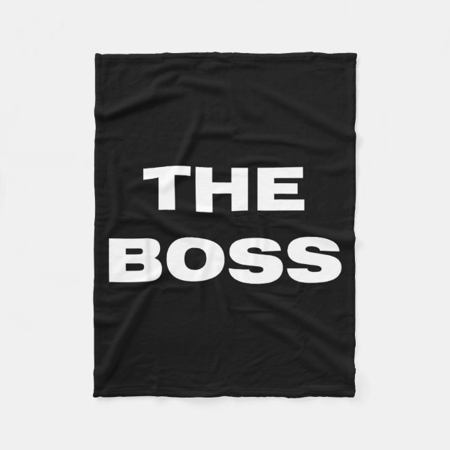 The Boss - The Real Boss Couple  Fleece Blanket (Front)