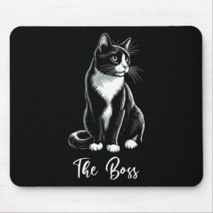 The Boss Tuxedo Cat Lover Kitten Tuxedo Cat Owner Mouse Mat