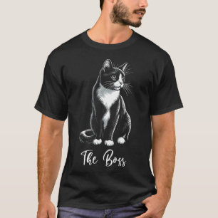 The Boss Tuxedo Cat Lover Kitten Tuxedo Cat Owner  T-Shirt