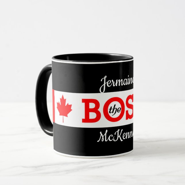 The Boss with Canadian Maple and Your Name Mug (Front Left)