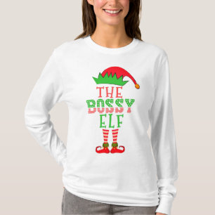 The Bossy Elf Christmas Family Matching Pajama T-S T-Shirt