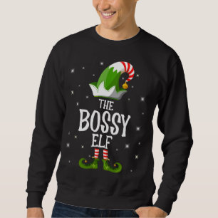 The Bossy Elf Family Matching Group Christmas Sweatshirt