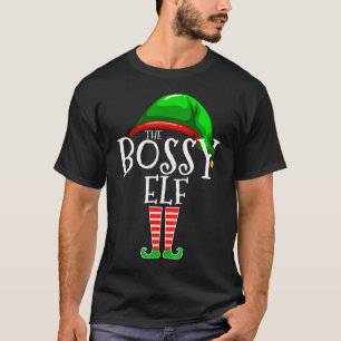 The Bossy Elf Group Matching Family Christmas T-Shirt