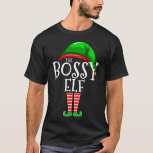 The Bossy Elf Matching Family Christmas T-Shirt