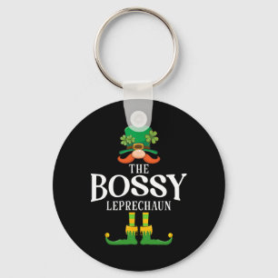 The Bossy Leprechaun St Patricks Day Matching Key Ring