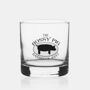 The Bossy Pig Barbecue Joint Whiskey Glass