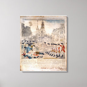 The Boston Massacre Paul Revere King Street  Canvas Print