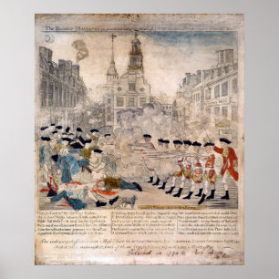 The Boston Massacre Paul Revere King Street  Poster