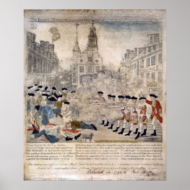 The Boston Massacre Paul Revere King Street  Poster (Front)