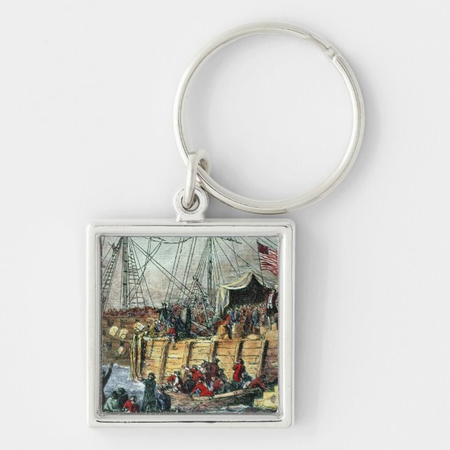 The Boston Tea Party, 16th December 1773 Key Ring (Front)