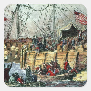 The Boston Tea Party, 16th December 1773 Square Sticker