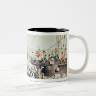 The Boston Tea Party, 1846 Two-Tone Coffee Mug