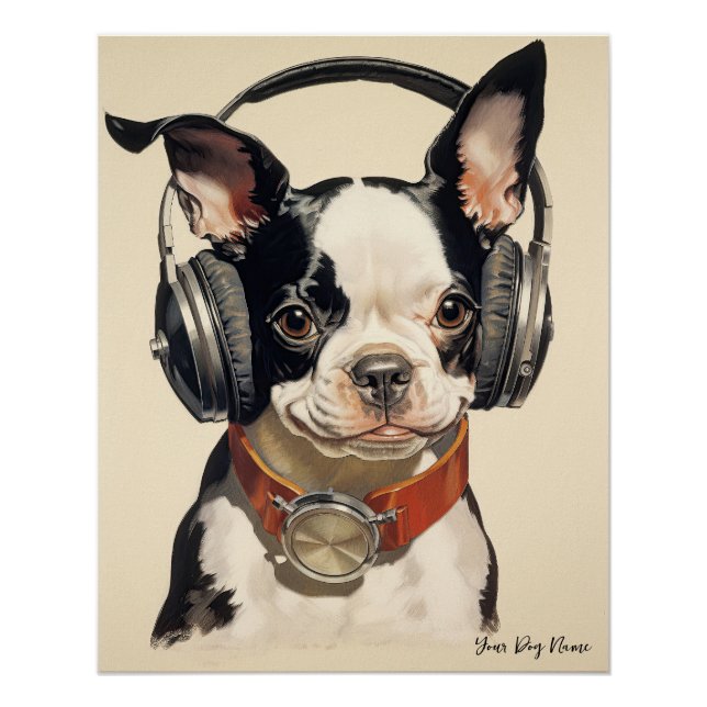 The Boston Terrier Dog 003 - Odessa Leyendecker Poster (Front)