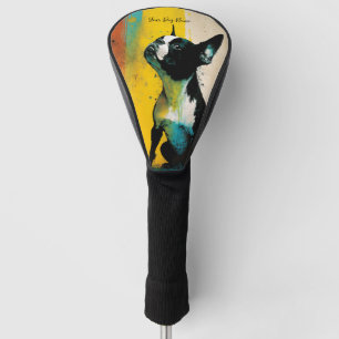 The Boston Terrier Dog - Composition 002 Golf Head Cover