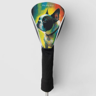 The Boston Terrier Dog - Composition 010 Golf Head Cover