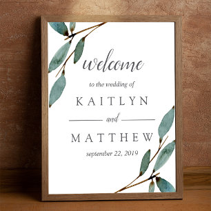 The Botanical Bliss Wedding Collection Welcome Poster