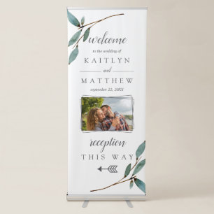 The Botanical Bliss Wedding Collection Welcome Retractable Banner
