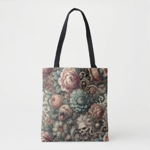 The Botanist’s Curse – Gothic Victorian Floral  Tote Bag