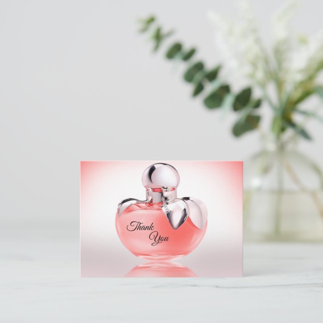 The Bottle Of Perfume Thank You Card (Standing Front)
