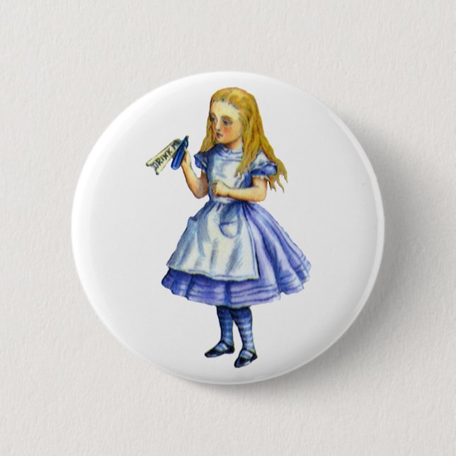 The Bottle Said Drink Me from Alice in Wonderland 6 Cm Round Badge (Front)