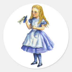 The Bottle Said Drink Me from Alice in Wonderland Classic Round Sticker