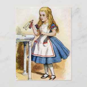 The Bottle Said "Drink Me", So Alice Did Postcard