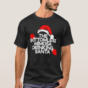 The Bottomless Mimosa Drinking Santa Brunch Chris T-Shirt