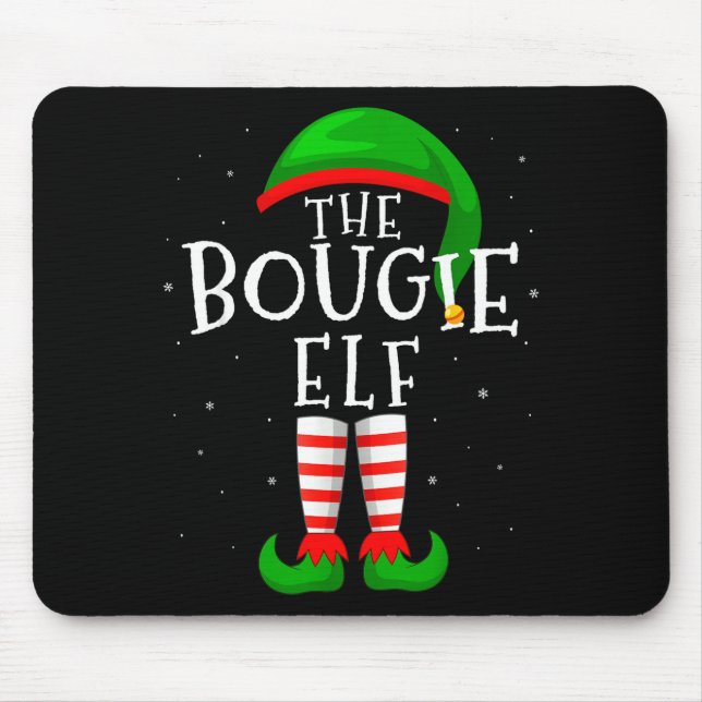 The Bougie Elf Funny Matching Family Group Christm Mouse Mat (Front)