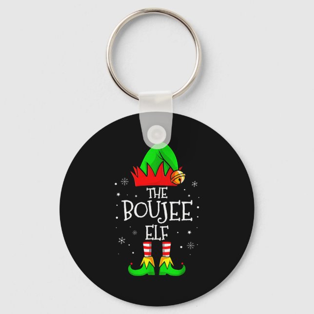 The Boujee Elf Group Matching Family Christmas Xma Key Ring (Front)