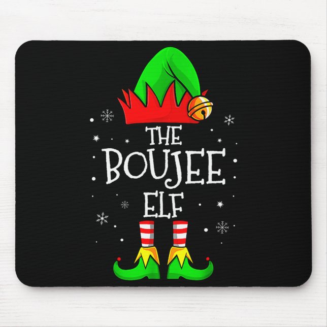 The Boujee Elf Group Matching Family Christmas Xma Mouse Mat (Front)