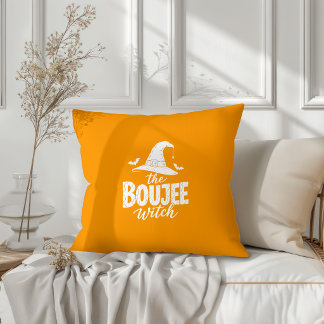 The Boujee Witch Matching Halloween Design Cushion