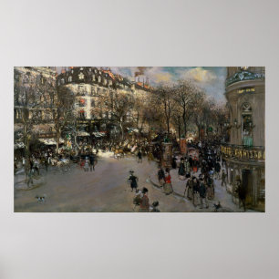 The Boulevard des Italiens, c.1900 Poster
