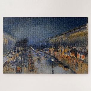 The Boulevard Montmartre at Night – Pissarro Jigsaw Puzzle