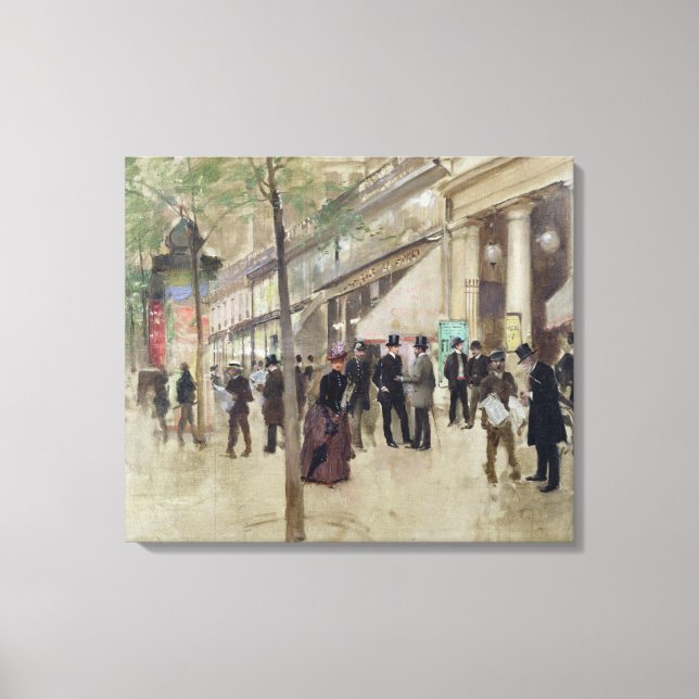 The Boulevard Montmartre Canvas Print (Front)