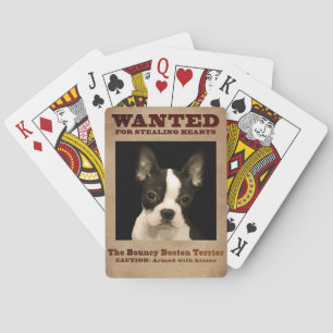 The Bouncy Boston Terrier Playing Cards