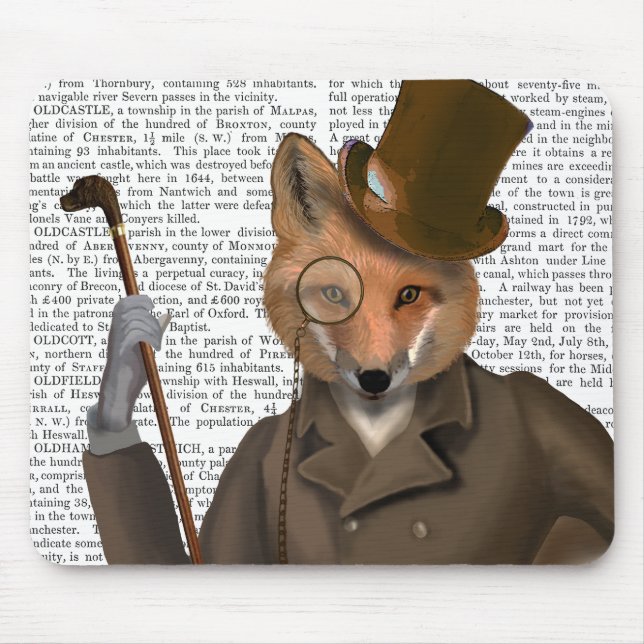 The Bounder Fox Print Mouse Mat (Front)
