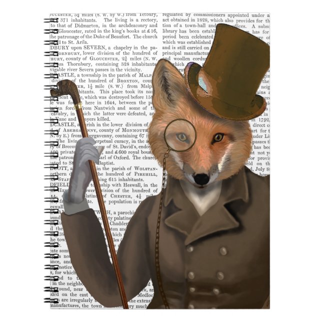 The Bounder Fox Print Notebook (Front)
